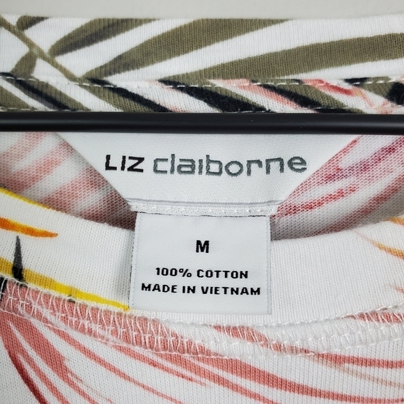 Liz Claiborne Tropical Cinch Print Dress Medium - Picture 5 of 7